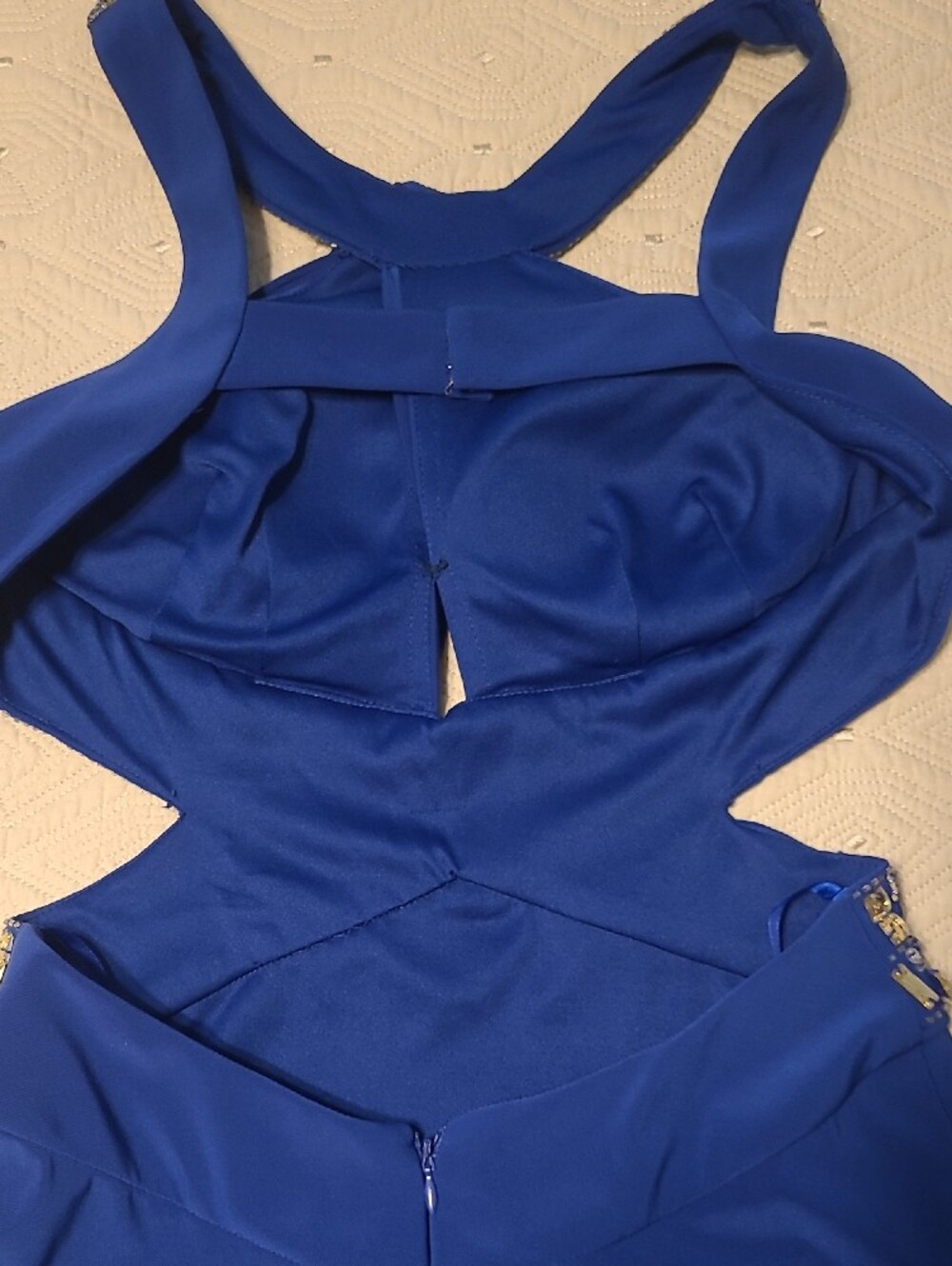 Betsy & Adam Royal Blue Embellished Gown Size 4 - Picture 5 of 5